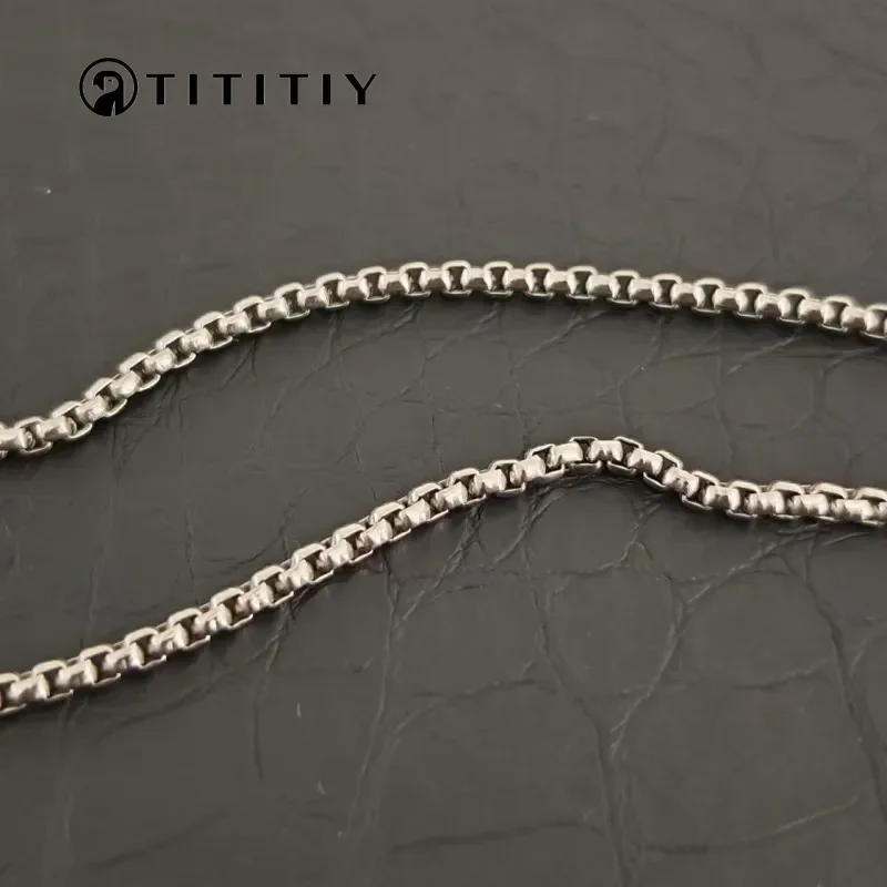 New A Beautiful Pure Titanium Necklace That Is Ultra Light Anti Allergic and Ultra Lightweight Wide 3mm Long 450mm Classic style