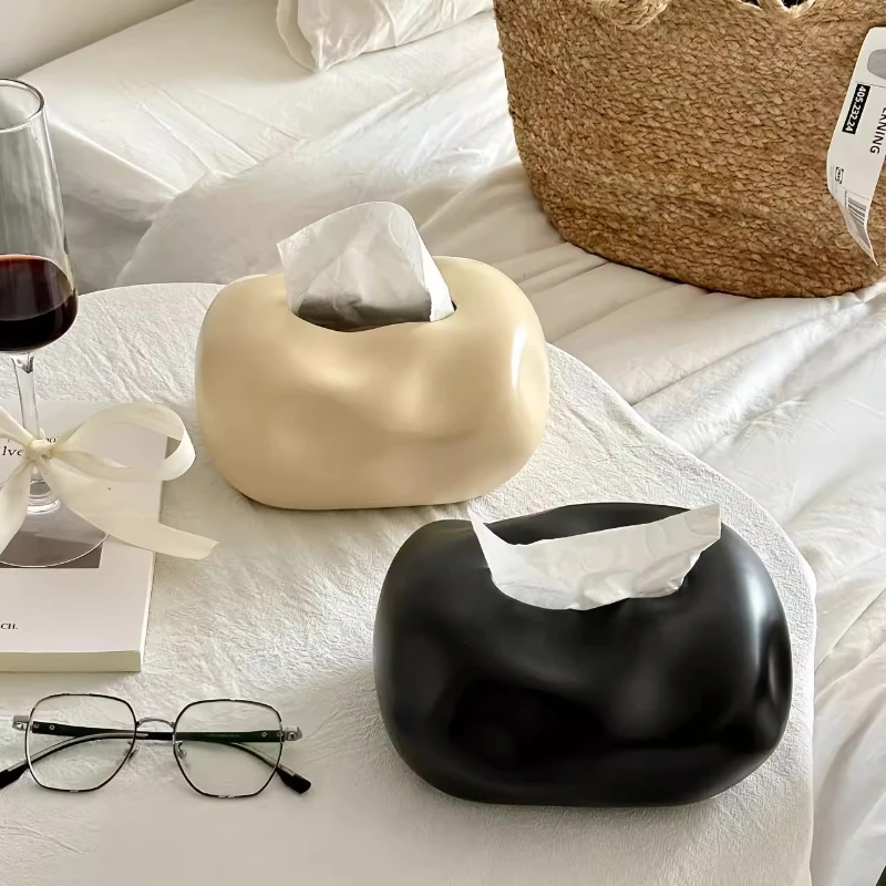 

Luxury Wabi-Sabi Style Tissue Box Creative Napkin Holder Coffee Table Desk Decoration Living Room Paper Towel Box
