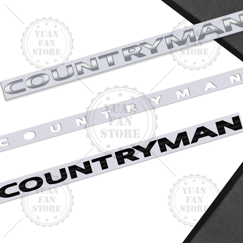 1PCS Metal Letter For Countryman Clubman MINI Cooper S 3D Emblem Car Rear Trunk Decals Lettering Badge Auto Accessories Styling