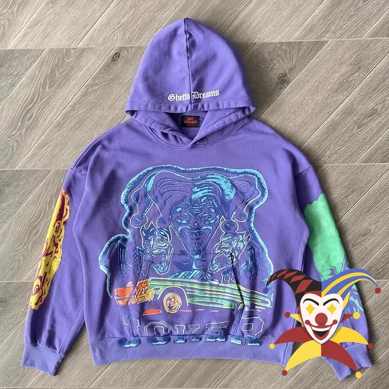 

Cardigan Lost intricacy Cactus Jack Hoodie Men Women Vintage Purple JOKER Oversize Hooded