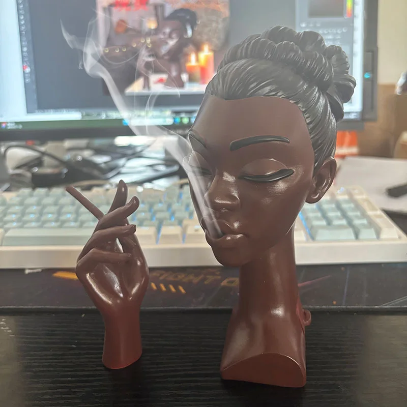 

Ele Bla украшение для рабочего стола из смолы, головной убор для женщин, курильница, модные домашние декоративные предметы, аксессуары для свечей