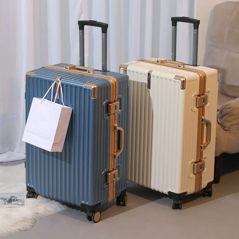 

Aluminum Frame Suitcase 20Inch Cabin 26Inch Large Capacity Spinner Luggage TSA Combination Lock Luggage Set Trolley Bag Koffer