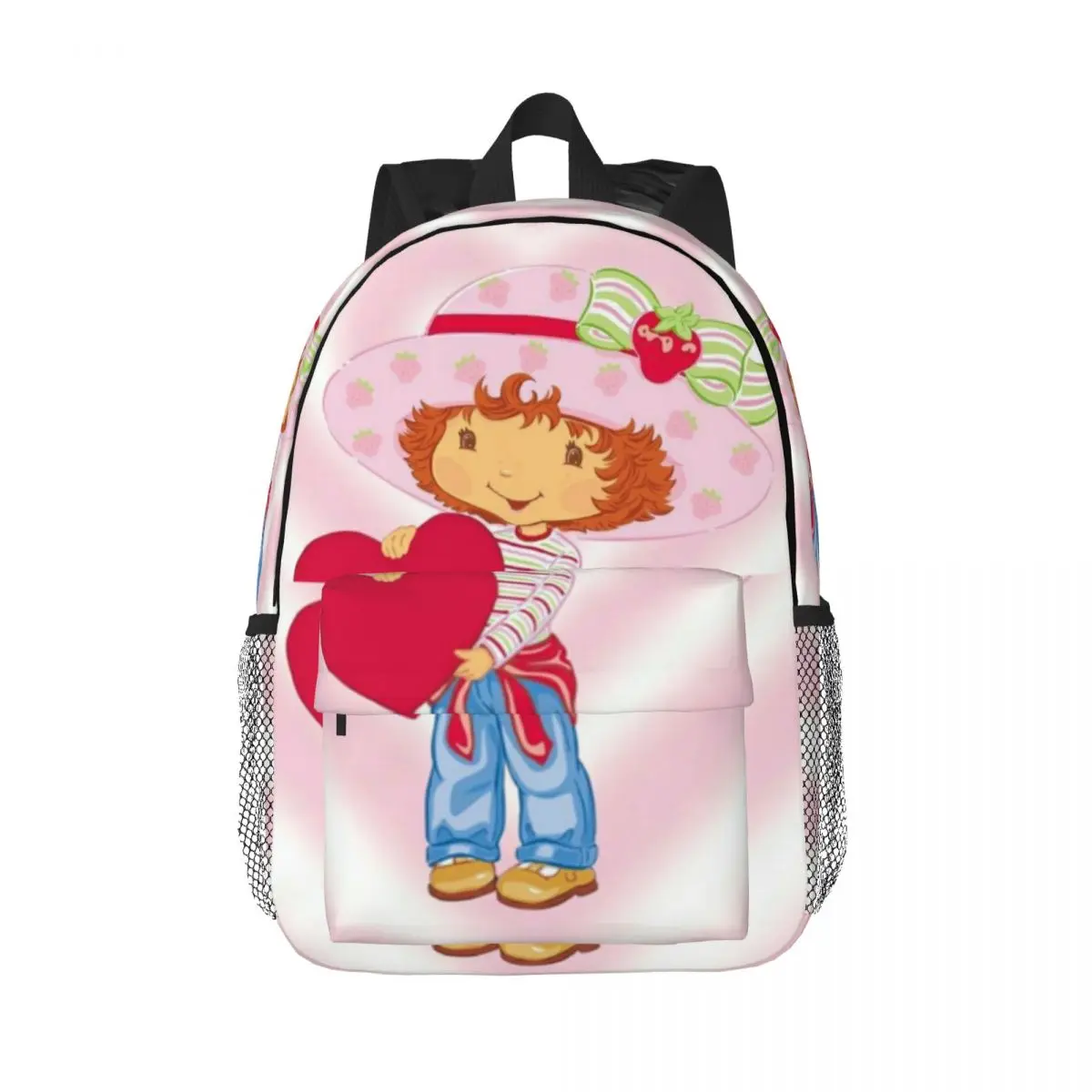 Like-Strawberry-Shortcake-Style New Fashionable Pattern School Bag Print Lightweight Backpack 15inch