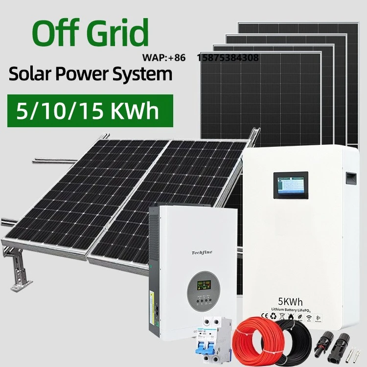Factory Price 3kW Home Off-grid Solar Power System Complete Kit Monocrystalline 580W Panels PWM LiFePO4 Battery