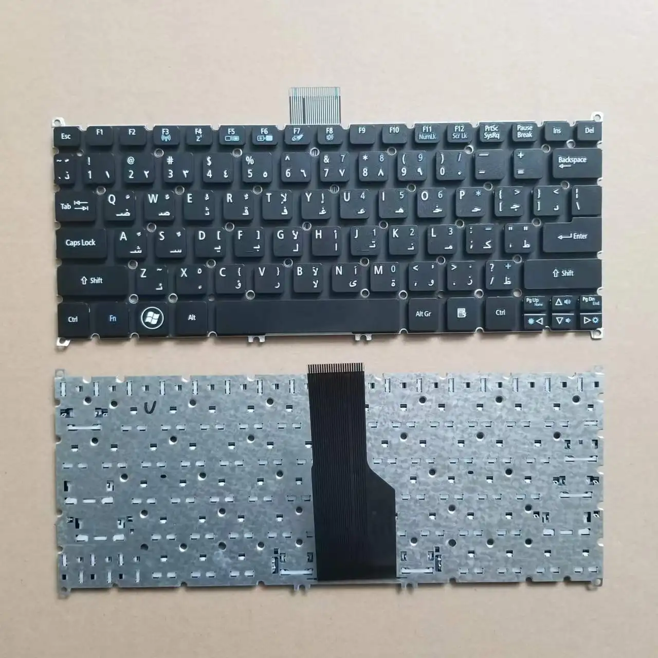 New AR Arabic Keyboard For Acer Aspire S3 S3-391 S3-951 S5-391 One 725 726 Without Frame Black No backlit