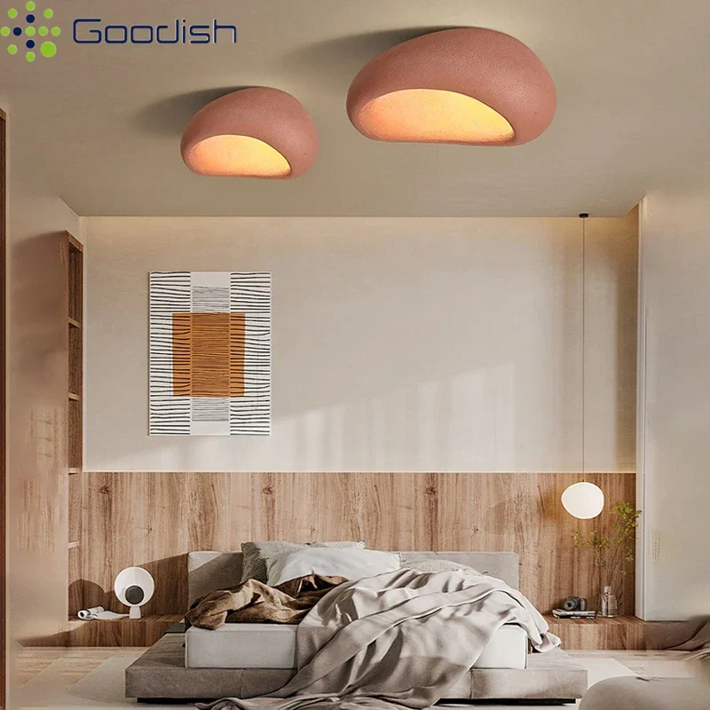Modern Simplicity LED Home Ceiling Light Mushroom Hat Resin Art Hand-Knitted Creative Lamp or Living Room Decoration Chandelier