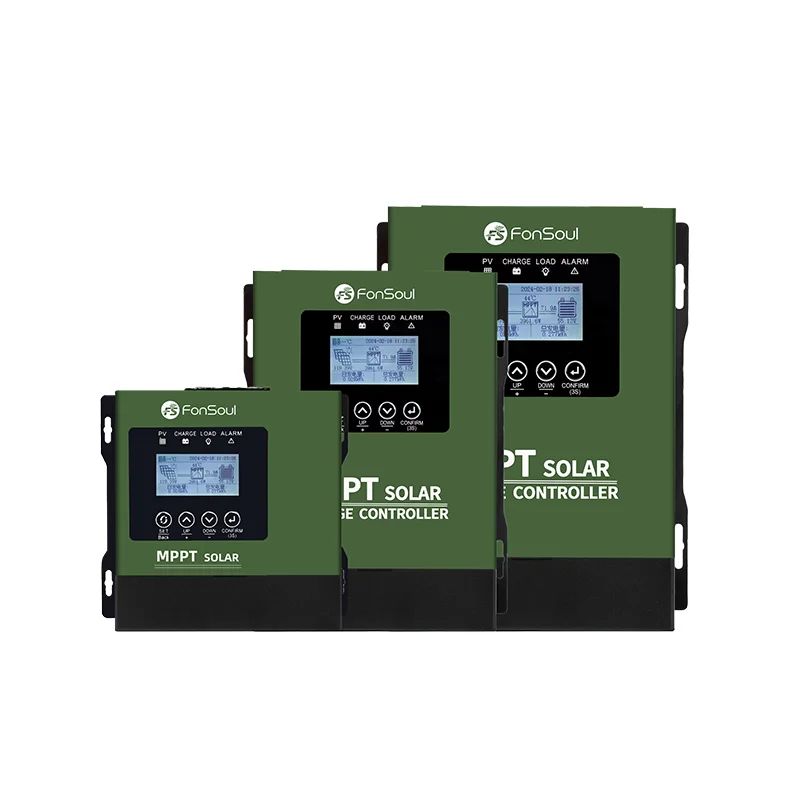 Fonsoul MPPT Solar Controller 30A 60A 120A Max PV 230VDC for Solar Panel Battery Auto Recognition 12V 24V 48V 60V 72V 92V LCD