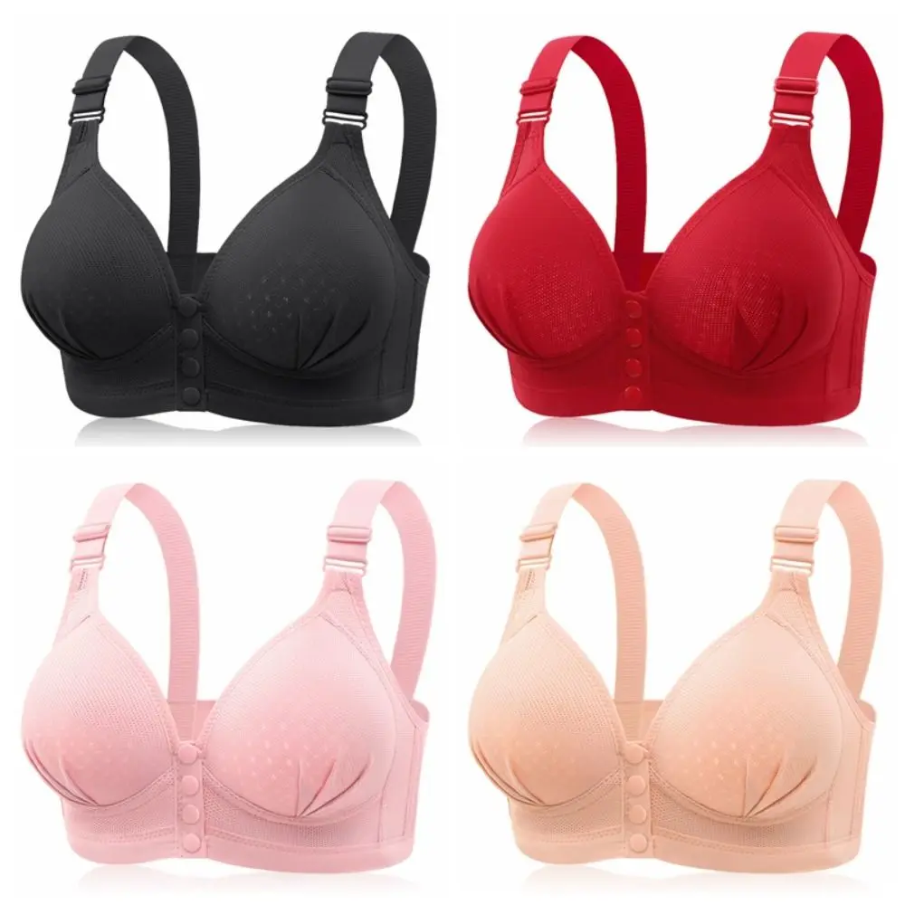 แฟชั่นตาข่ายปุ่มด้านหน้า Bras Ultra-บางเสื้อกั๊ก TOP Bra กับ Pad Bralette สวยกลับผู้หญิง Push Up Bra สาว