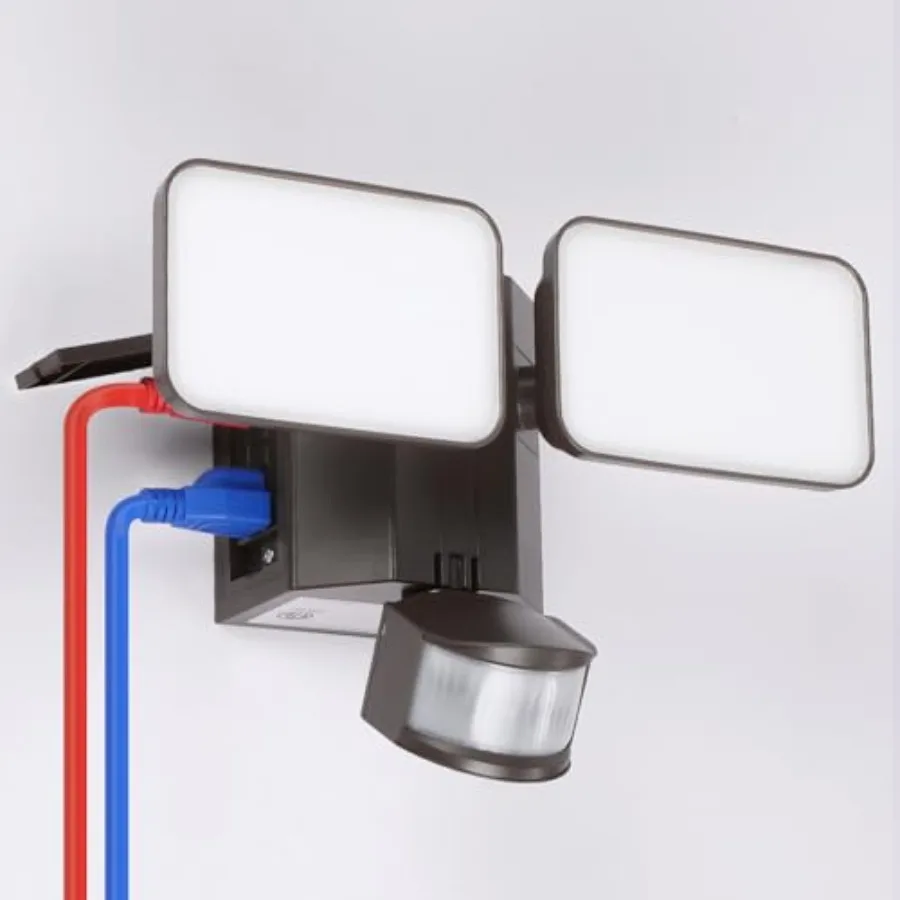 28W Motion Sensor LED Security Light with Outlets
