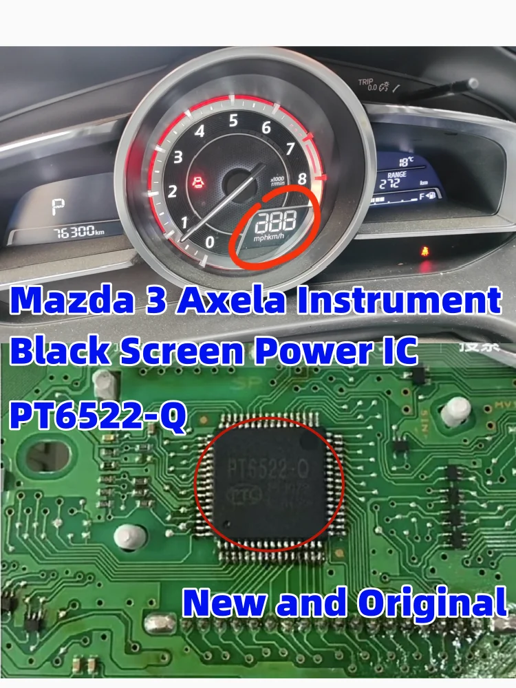 New Original PT6522-Q PT6522LQ  For Mazda 3 Axela Instrument Black Screen Power Chip LCD Display Driver nstrument power IC