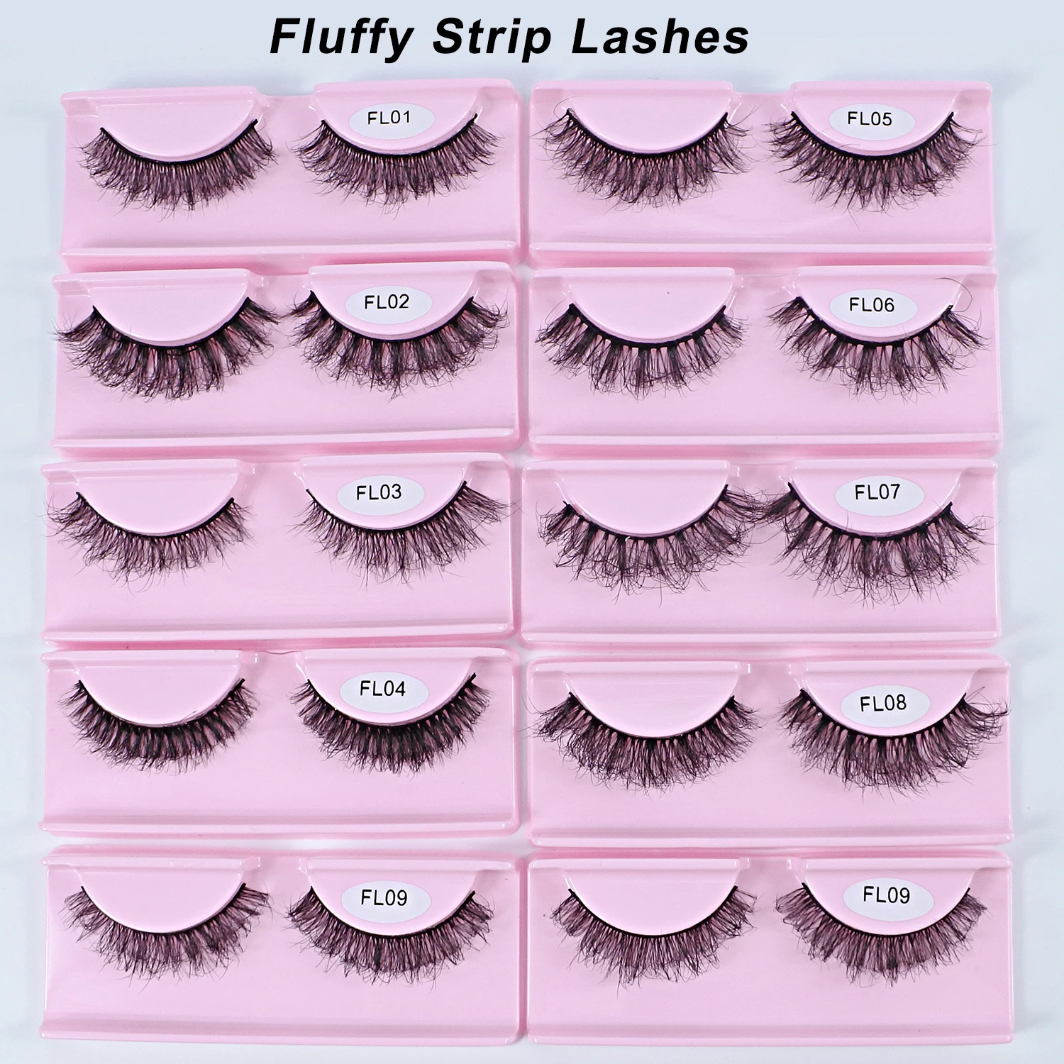 10/30/50/100 paires en gros Faux cils aspect naturel Faux cils de vison moelleux vaporeux faux cils fournisseurs