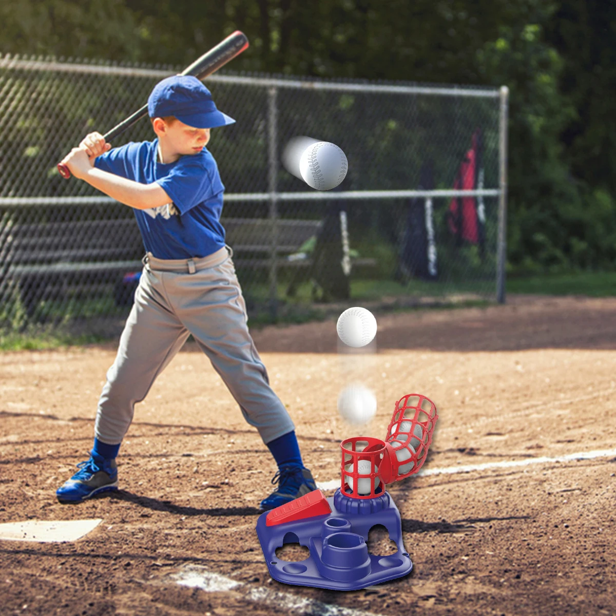 Softball Ball Maschine Spielzeug Training Fuß Schritt Automatische Auswurf Service Praxis Sport Set Eltern-kind-Interaktive Spiel Spielzeug