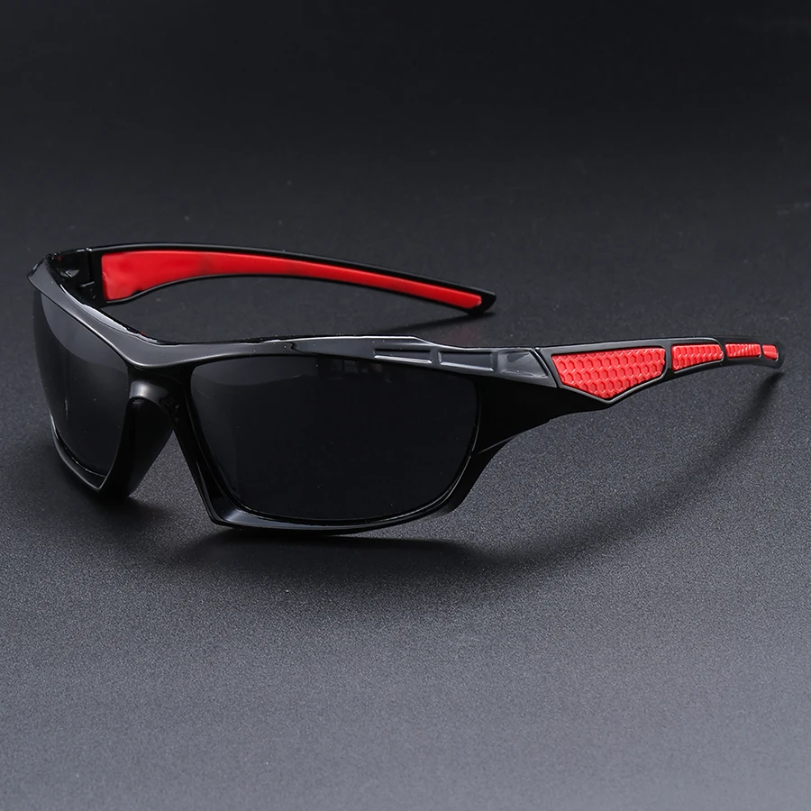 Fashionable Men's Sunglasses, Wrap-Around Full-Frame Stylish Cycling Glasses, Suitable for Outdoor Driving, Fishing, and Winter Leisure Sports