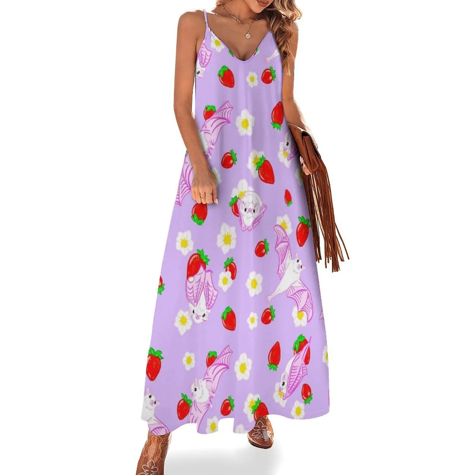 

Kawaii Ghost Bats Sleeveless Long Dress women's dresses luxury women formal occasion dresses Dress