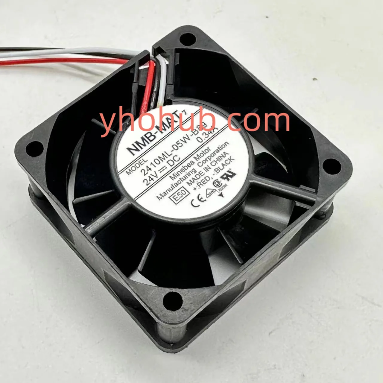 

NMB-MAT 2410ML-05W-B89 E50 DC 24V 0.34A 60X60X25mm Server Cooling Fan