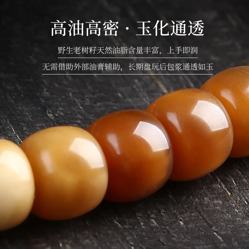 Exquisitely Crafted Longqi Bodhi Bead Bracelet with Engraved Bones, Handheld Single-Loop Old Material Five-Claw Bo