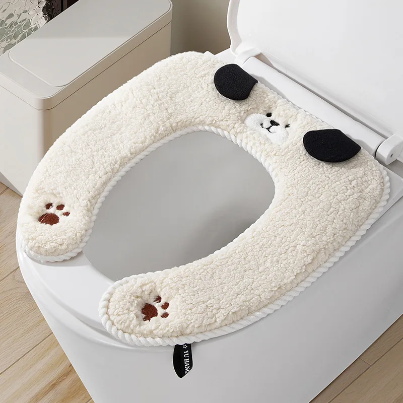

1PCS Toilet Seat Cover Cute Puppy Household Cover Toilet Seat Cushion Simple Ins Wind Cute Girl Heart Toilet Seat Cushion