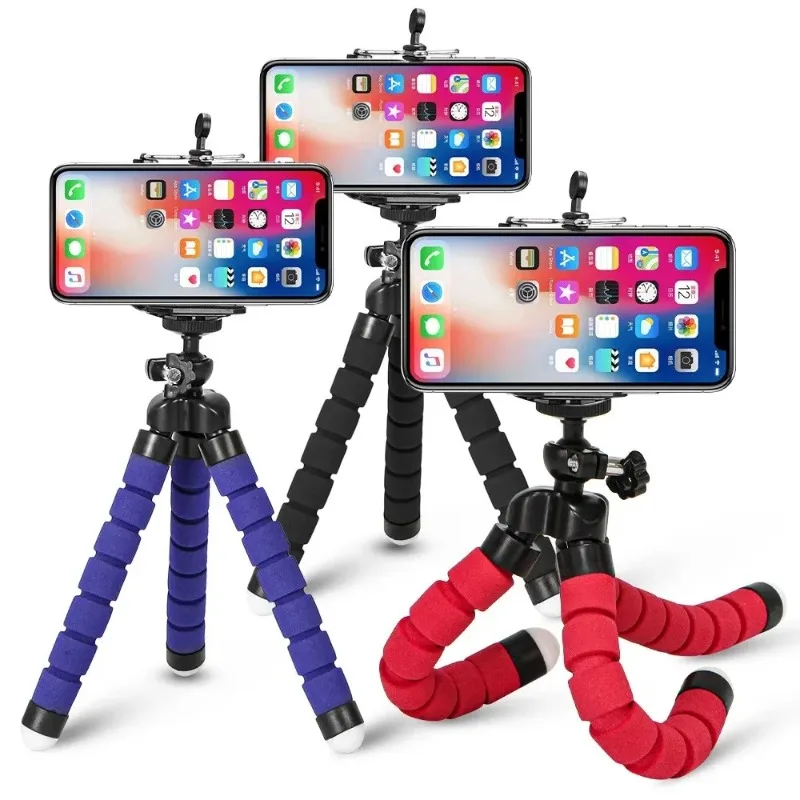 Tripod For Phone Flexible Sponge Octopus  Mini Tripods For IPhone Mini Camera Tripod Phone Holder Clip Stand Selfie