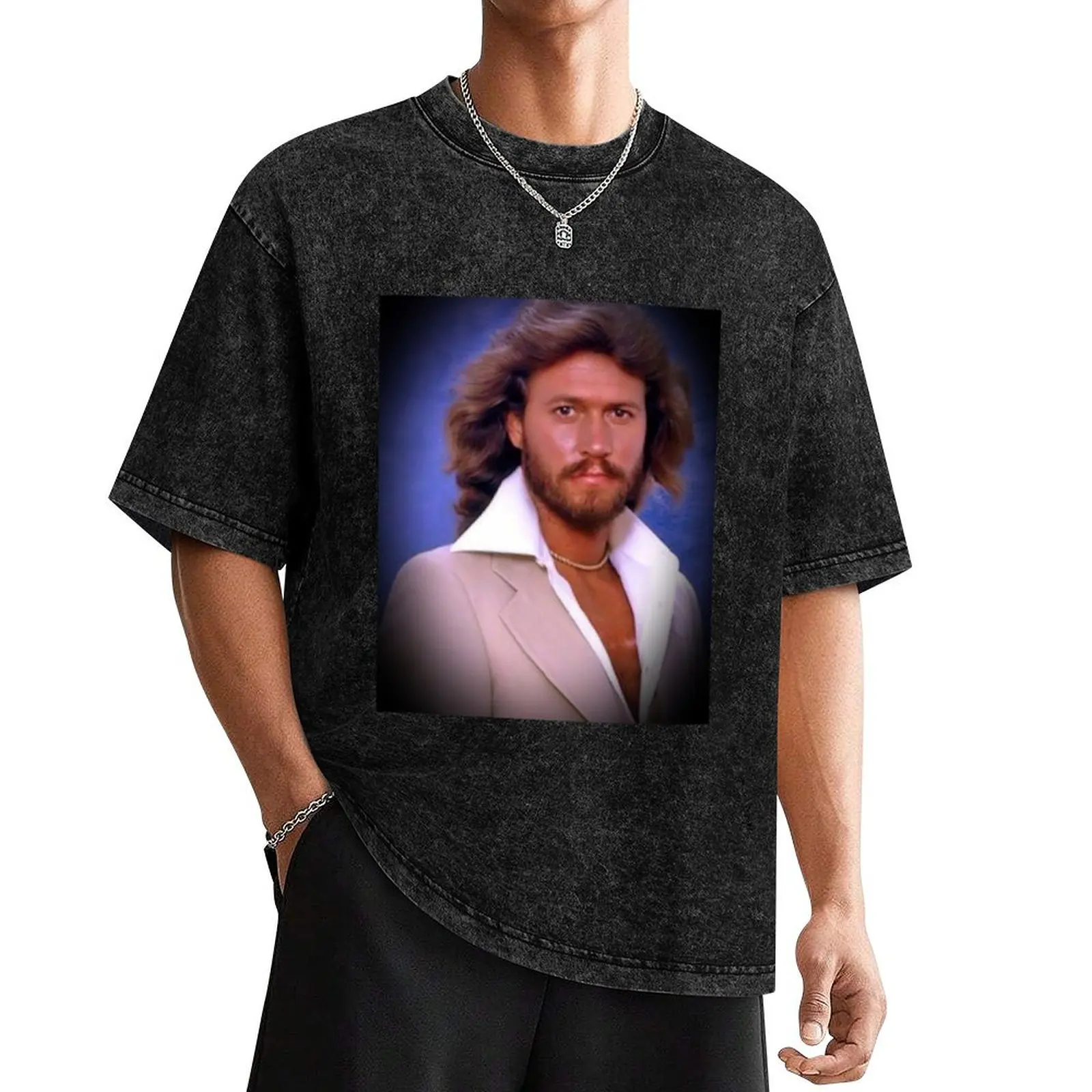 

Barry Gibb T-Shirt graphics Short sleeve tee anime figures cute tops mens t shirts top quality