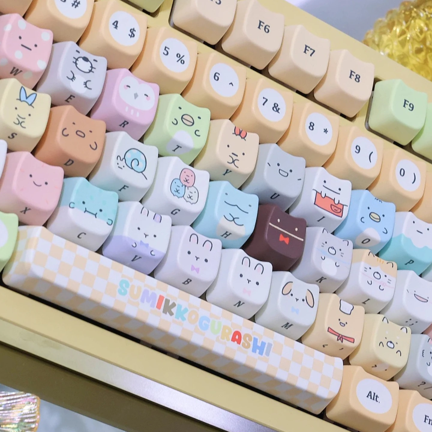 MAIMOOO Cute Anime Keycap MAO Profile Corner Creature Kawaii Cat Head Design Cartoon Animals PBT Keycaps for Mechanical Keyboard