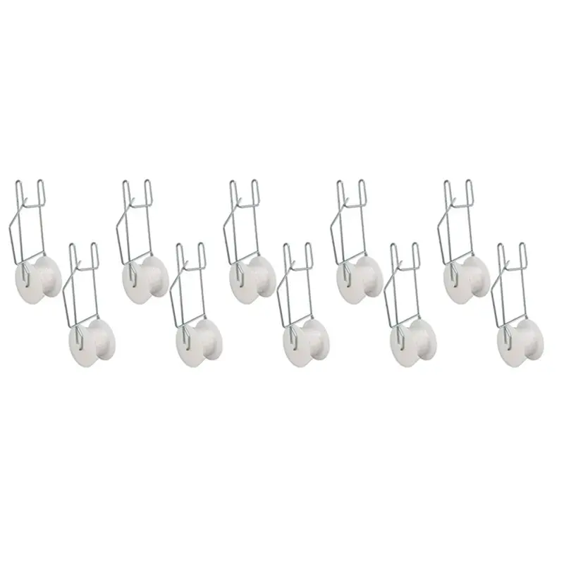 【ELECTRONIC-ACCESSORIES】Tomato Roller Hooks Galvanized PP Heat Space Saving 15M Twine Vine Crop Trellis Roller Hooks For Cucumbe