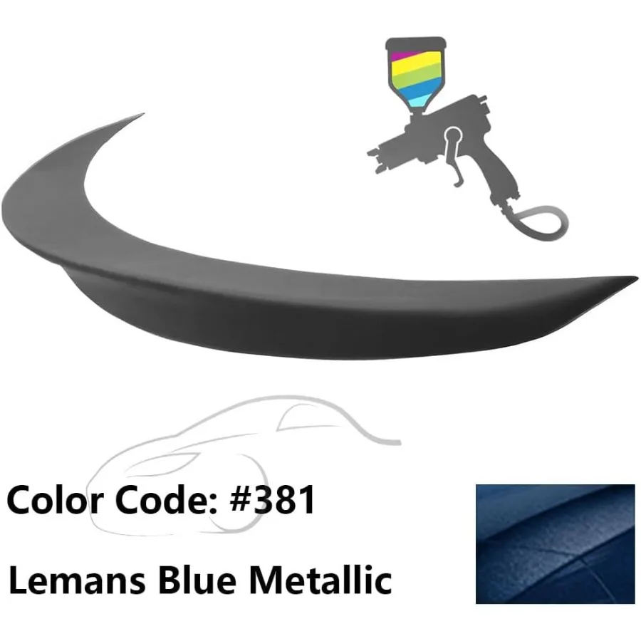 Alerón de maletero compatible con BMW F30 20122018 Serie 3 Estilo de rendimiento pintado 381 Lemans Azul Metálico ABS Tapa de maletero trasero S
