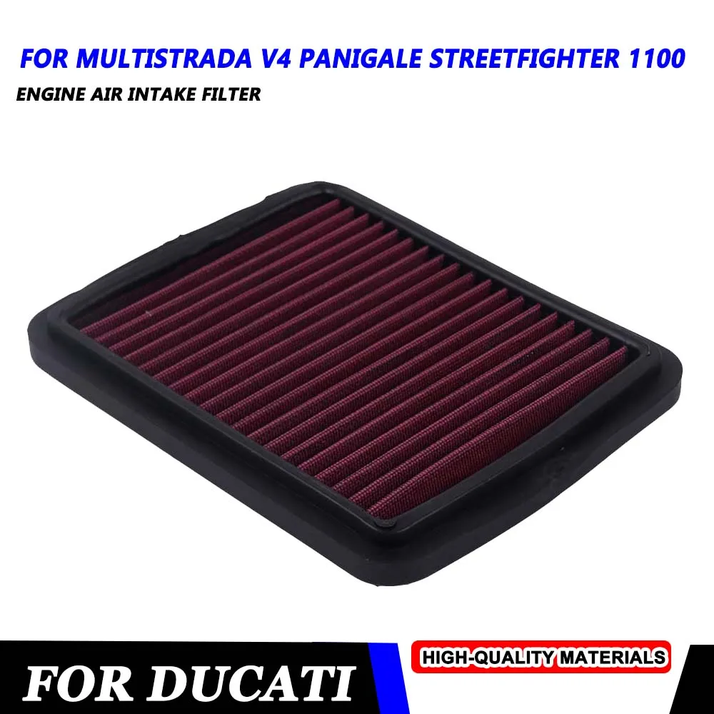 

For DUCATI 1100 Multistrada V4S 2021-2024 Streetfighter V4 2020-2024 Panigale V4 Accessories Air Filter Intake Cleaner Element