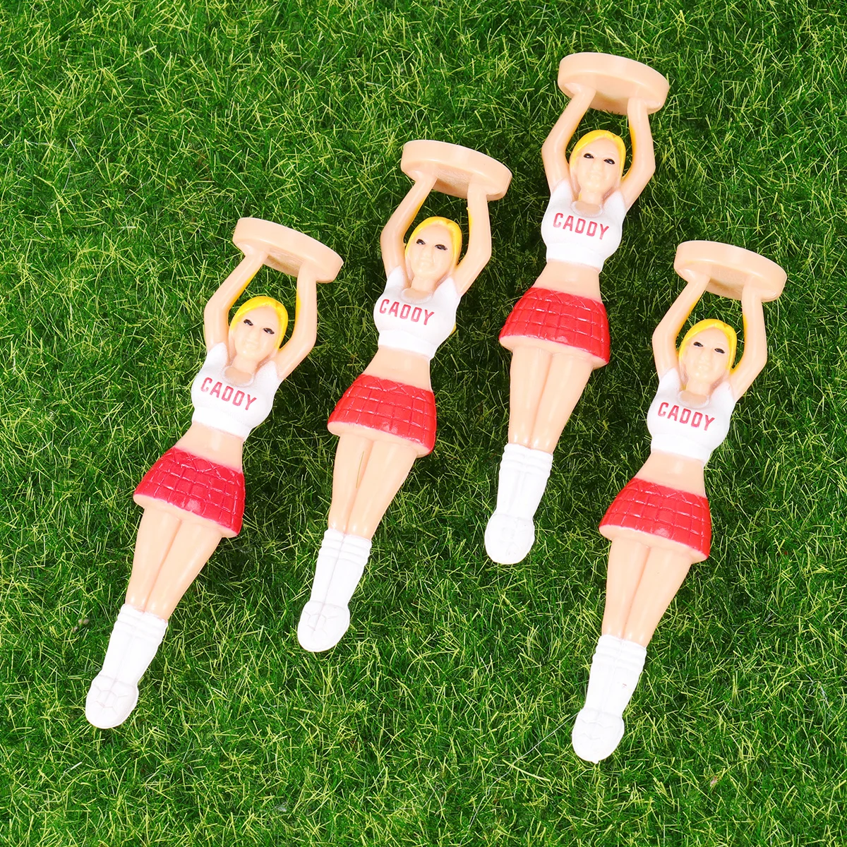 4 قطع من البلاستيك المتين الواقي للاستخدام الخارجي، حامل تي شيرت بسيط، حامل جولف للتيز، ملحقات المحملات