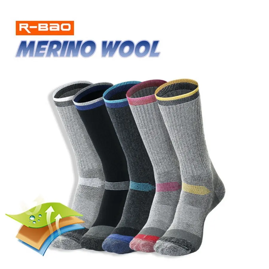 1 paar Merinowol Thermische Sokken voor Mannen Vrouwen Winter Warm Houden Outdoor Ski Wandelen Sokken Sport Thermococcus Dikker M L X