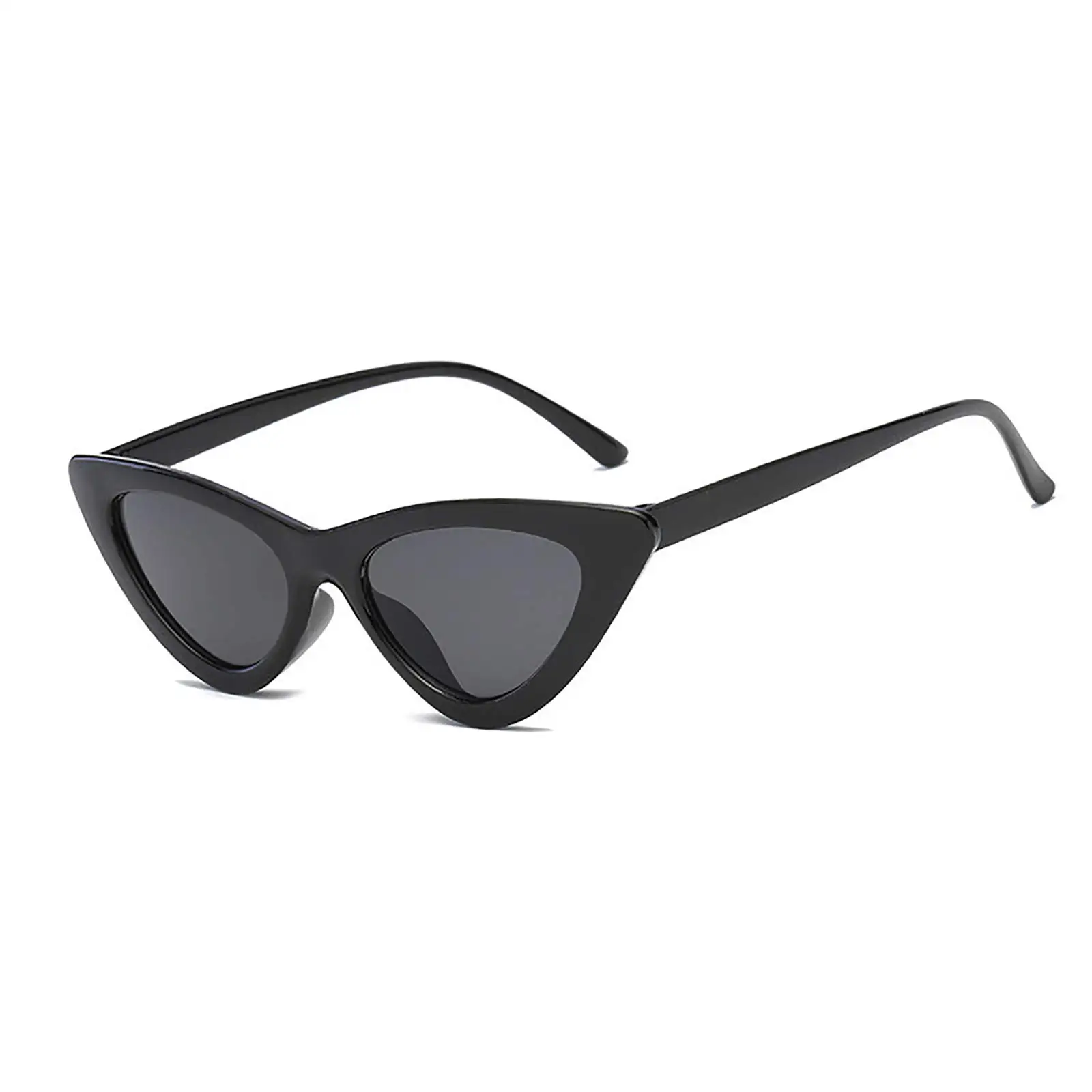 Sonnenbrille aus Kunststoff, schwarz, schmal, Cat-Eye-Rahmen, Mini-Brille für Damen, einzigartige Form, Party, Outdoor, Reisen, Dekoration, Brillen