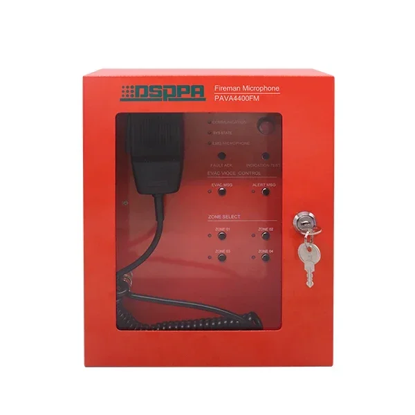 4 6 8 zones Intelligent Wall Mounted Addressable Network Voice Evacuation Fire Alarm Control Panel with Paging Microphone