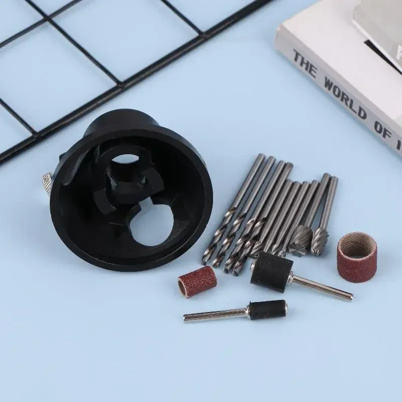 Guide Attachment Twist Drill Bit Rotary Router Milling Cutter Wood Carving Tool Kit Dedicated Locator Woodwork Tool For Dremel