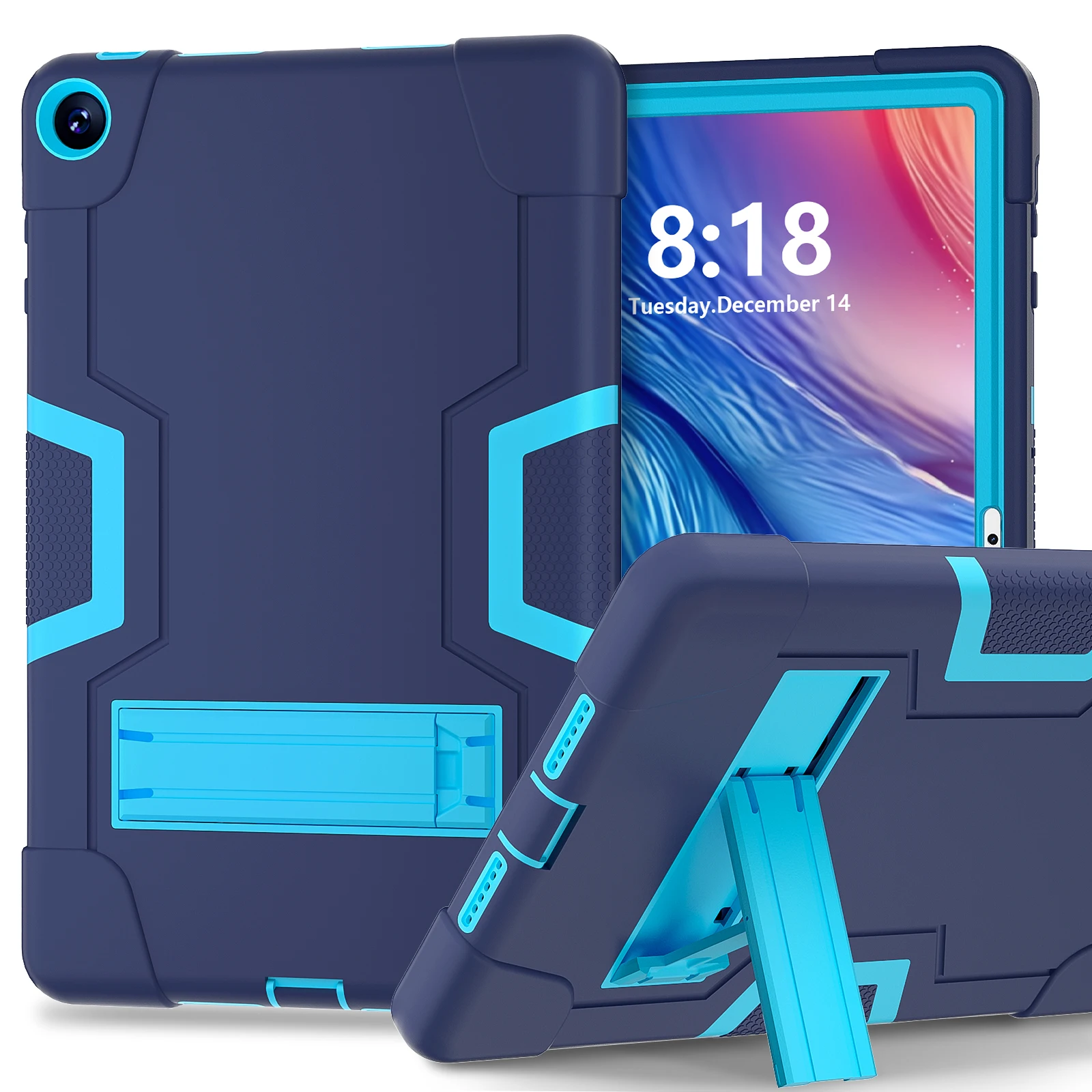 Rugged Armor Case For Huawei MatePad SE 10.4 2022 With Built-in Kickstand Cover 3-Layers Protection Shockproof Pc+Silicone Funda