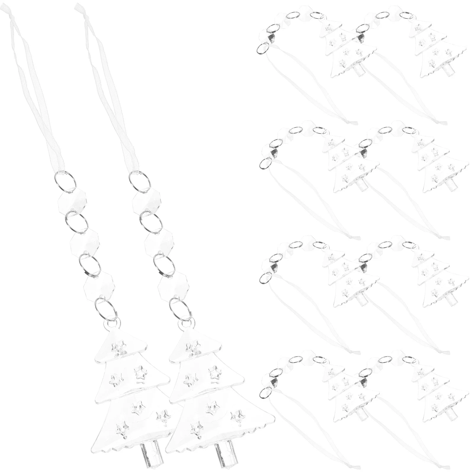 

10pcs Christmas Tree Pendant Acrylic Hanging Ornament For Xmas Party Home Garden Decor Xmas Tree Diy Decoration