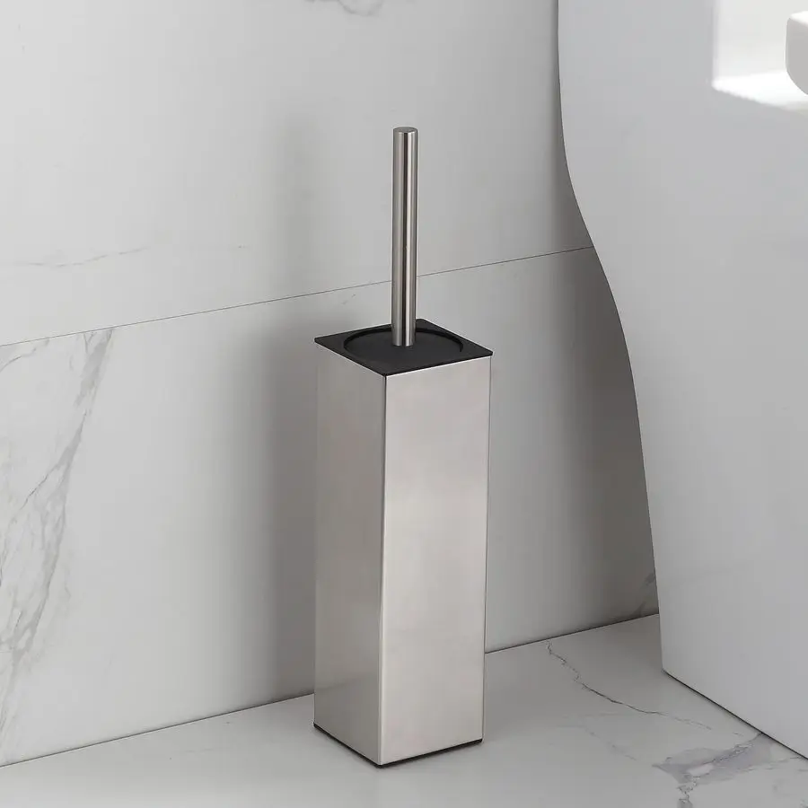 

Toilet Brush Holder Freestanding,Brushed Nickel,304 Stainless Steel,SUS304 Toilet Bowl Brush and Holder for Bathroom Space Savin
