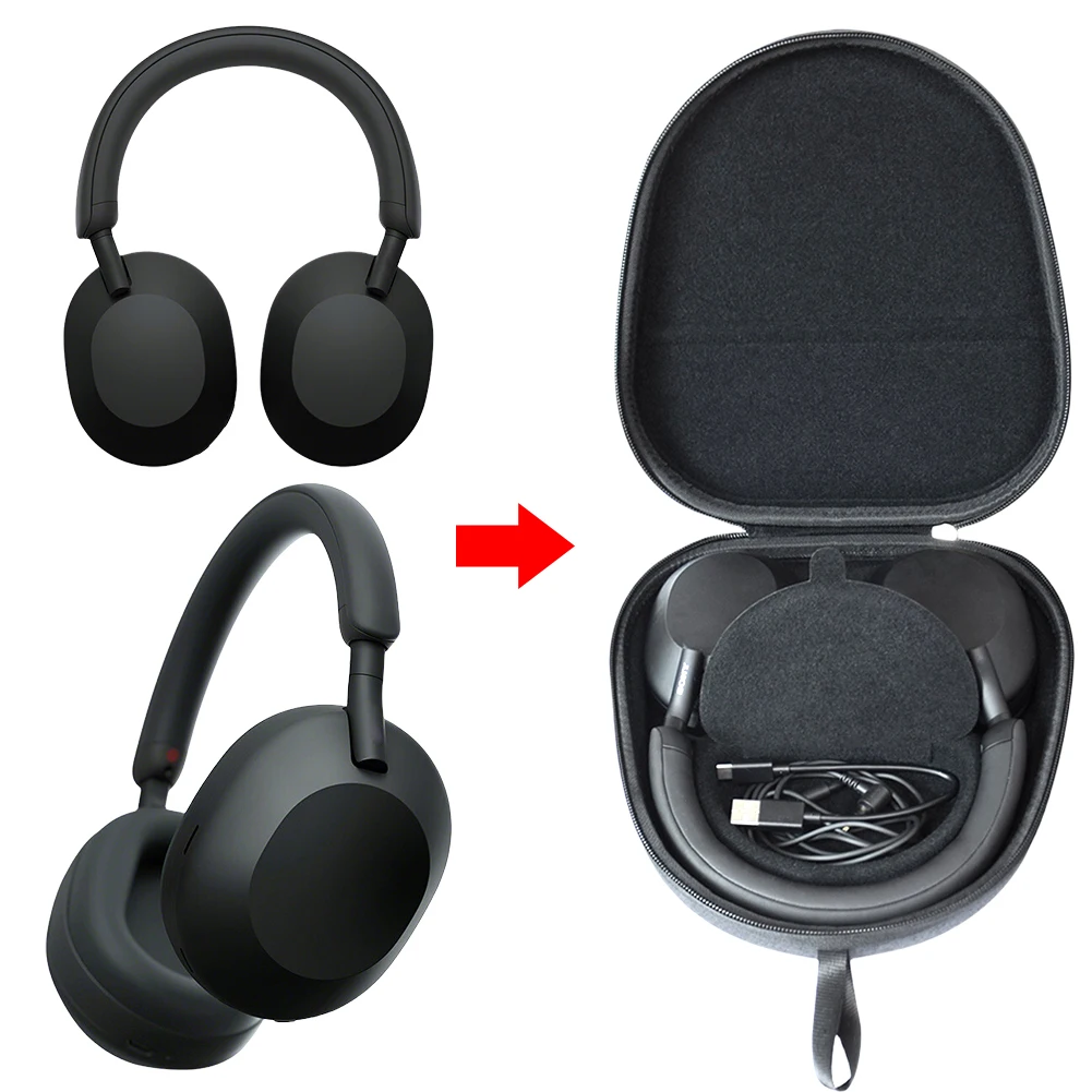 WH1000XM5 ケース付き For Sony WH1000XM5 Earphone Hard Carrying Case Portable Storage