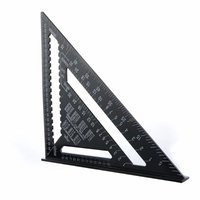 Triangle Angle Ruler 12 inch Metric Aluminum Alloy Angle Protractor Triangular Measuring Ruler Woodwork Speed Square Triangle