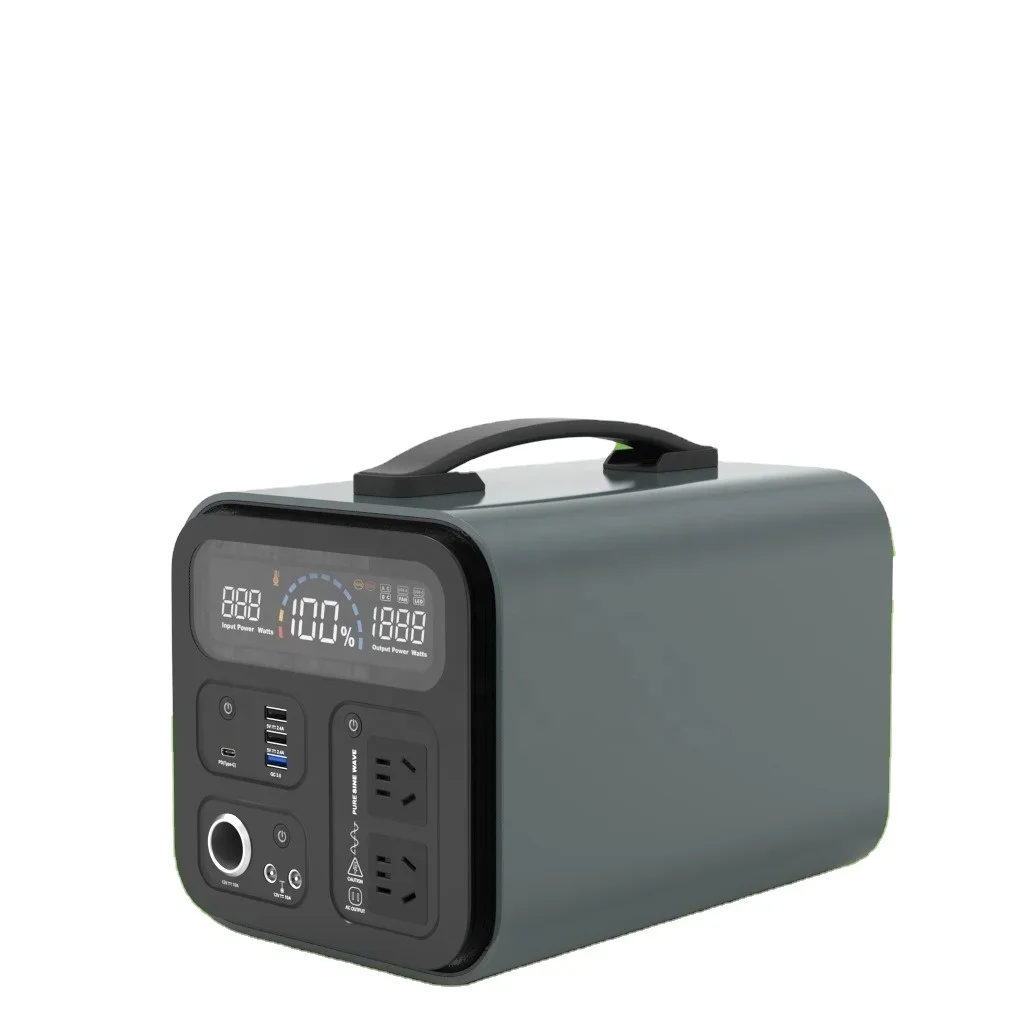 Multipurpose Rechargeable Portable Power Station 1000W For Emergency Outdoor Camping Travel Lithium Battery