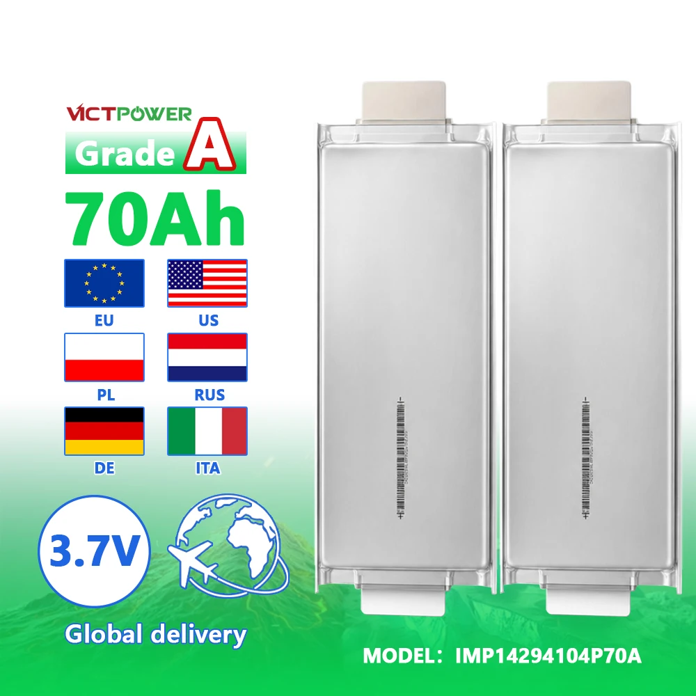 Grade A Rechargeable Farasis Pouch Cell 3.7V 70ah Ncm Lithium Polymer Battery DIY 12V 24V 36V 48V 72V For Electric Car scooter