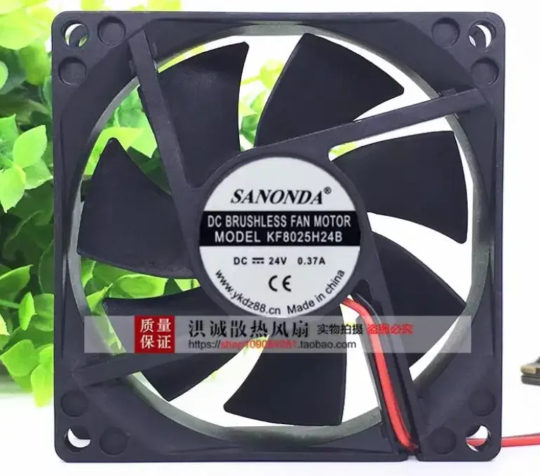 

Ltsf For SANONDA KF8025H24B DC 24V 0.37A 80x80x25mm 2-Wire Server Cooling Fan8cm