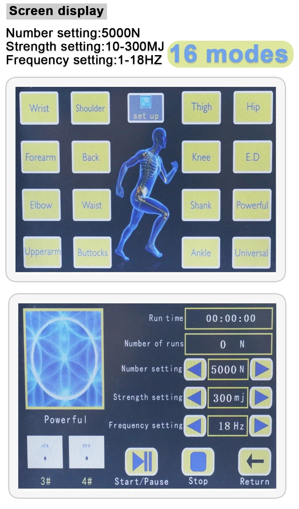 Machine de Thérapie par Ondes de Choc avec 7 Têtes, Énergie Corporel, Traitement ED, Relaxation, Physiothérapie, Nouvel Équipement, 300mj