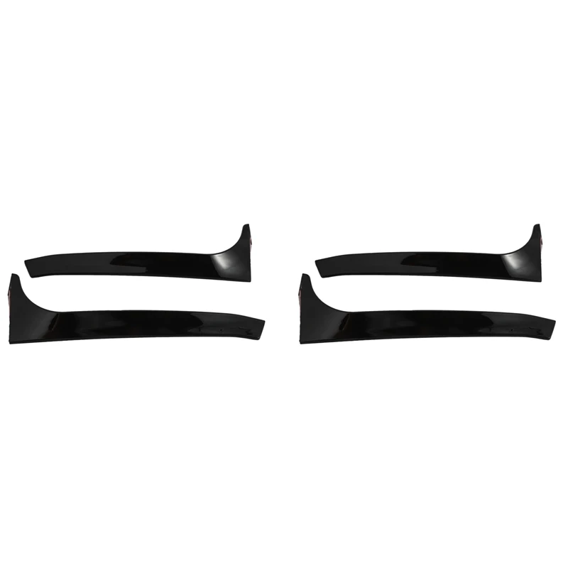 2 Pair Gloss Black Rear Window Side Spoiler Stickers Trim Cover For V-W Golf 6 MK6 GTI/GTR/GTD 2008 2009-2013