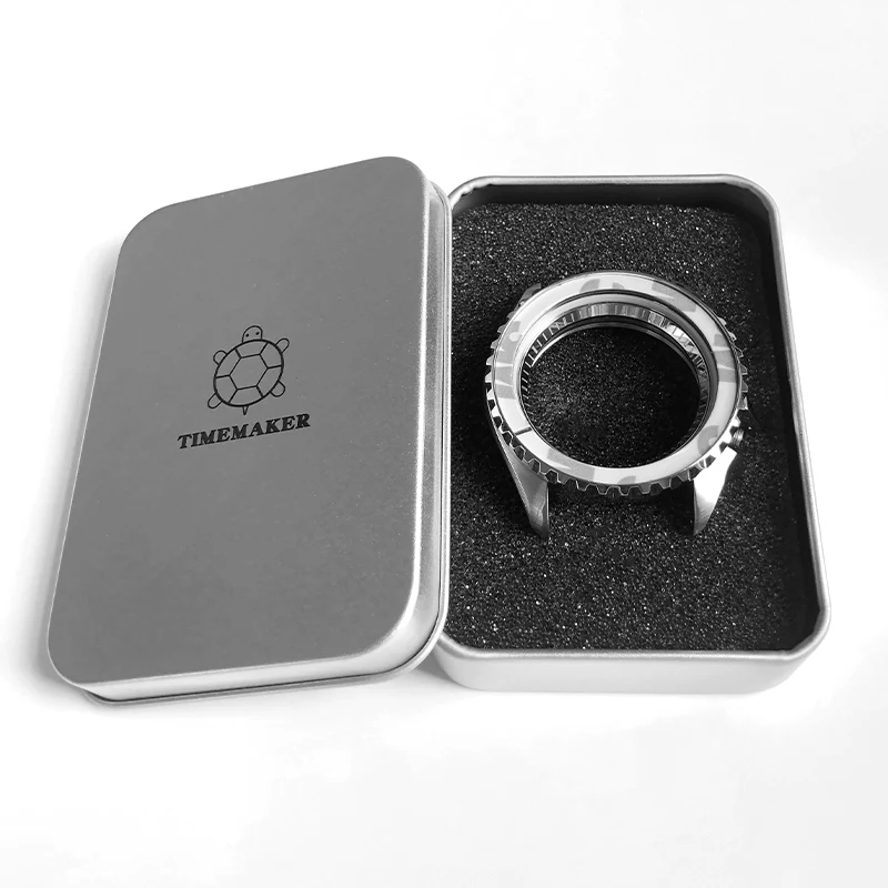 الفولاذ المقاوم للصدأ علبة ساعة ل NH35 NH36 حركة SKX007 SRPD مصقول لامعة وزارة الدفاع أجزاء مع الفصل حلقة تاج طوقا