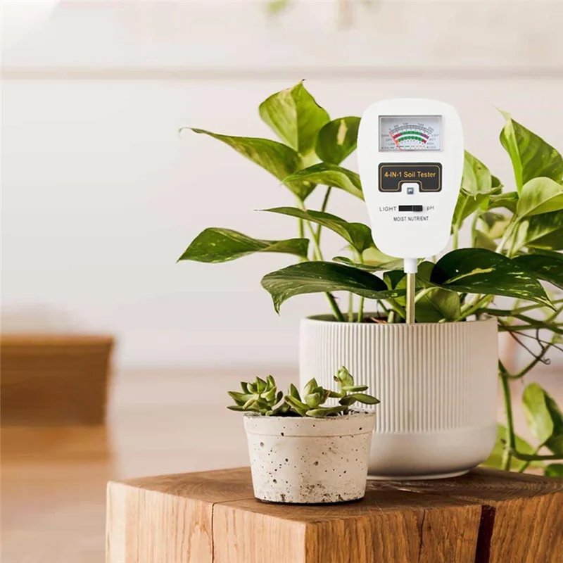 

A63X-4 In 1 Soil Moisture Meter PH Tester Humidity Light Nutrient Meter For Plant Cultivation Garden Tools For Potting Plant Dur