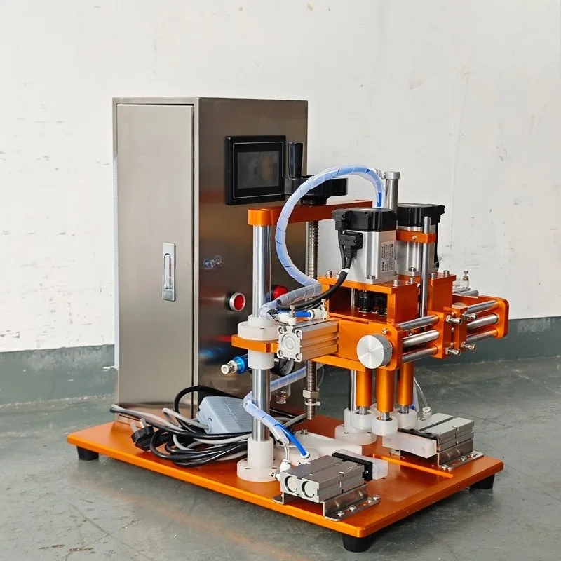 Compact Semi Automatic Servo Capping Machine Direction Adjustable Small Four Wheel Bottle Cap Tightening Sealing Equipment