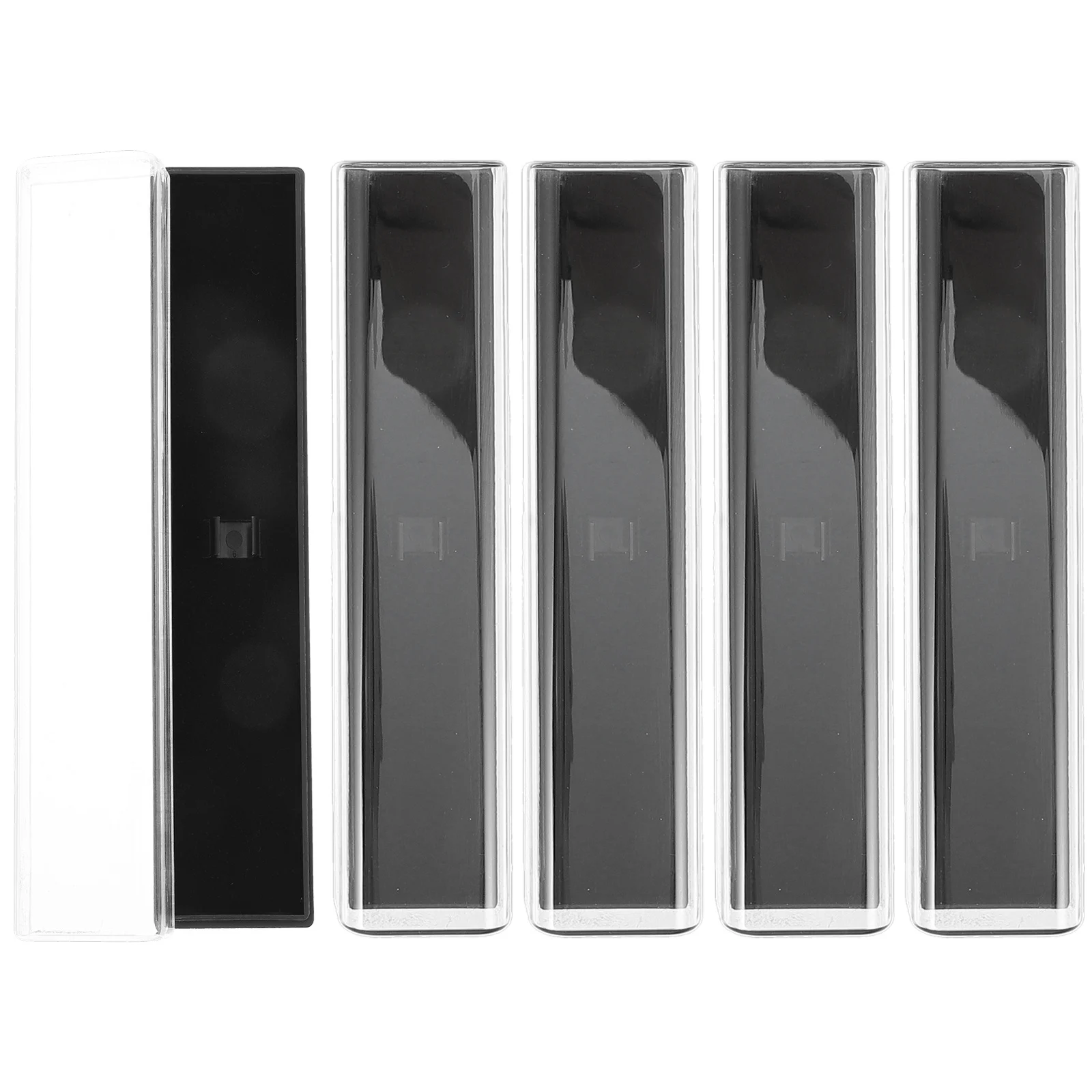 Estuches de bolígrafos transparentes, cajas de bolígrafos transparentes de plástico, contenedores de almacenamiento de lápices para papelería de estudiantes, ofertas escolares, 10 Uds.