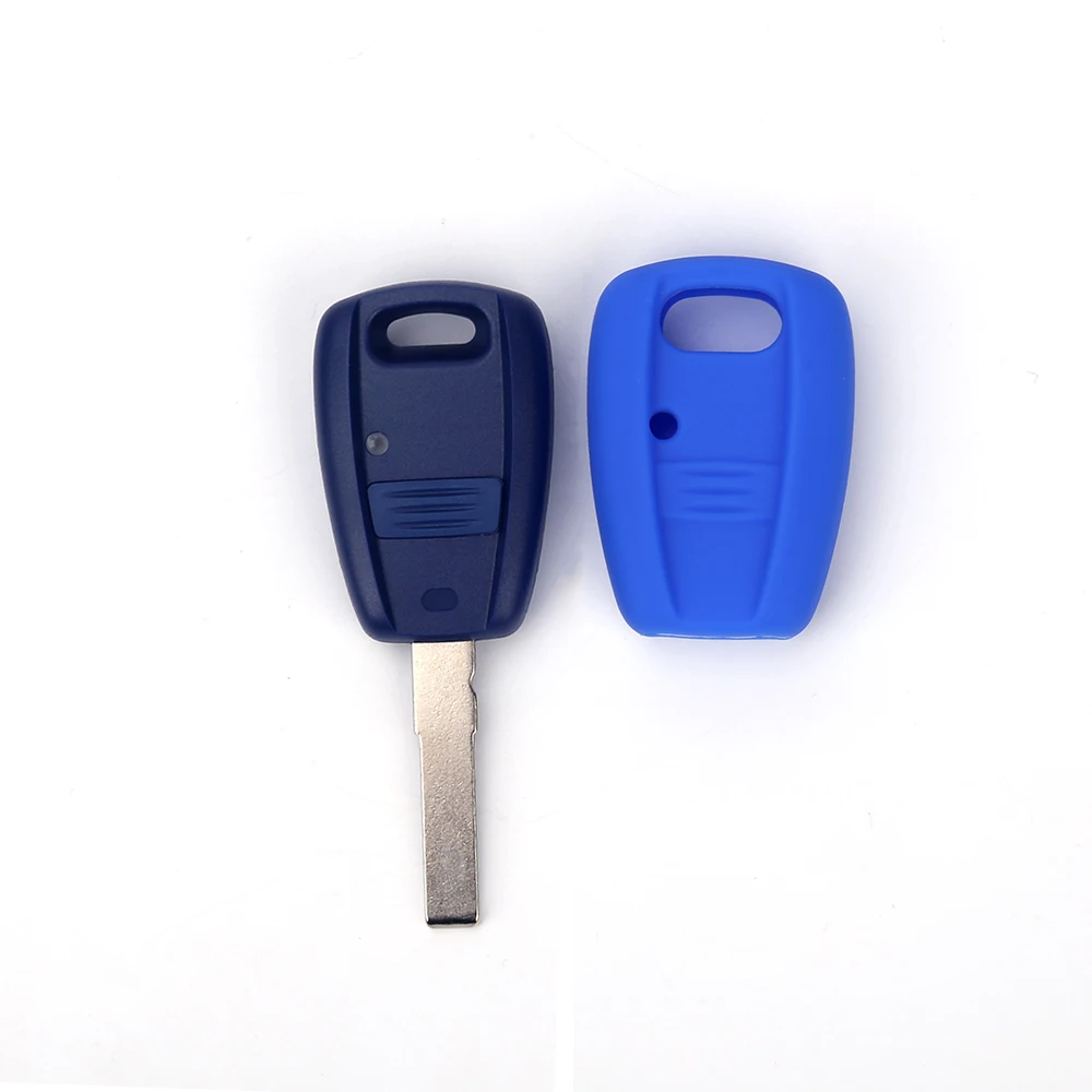 Silicone Car Key Cover Case for Fiat Punto Doblo Bravo 1 Button Housing Case SIP22/GT15R