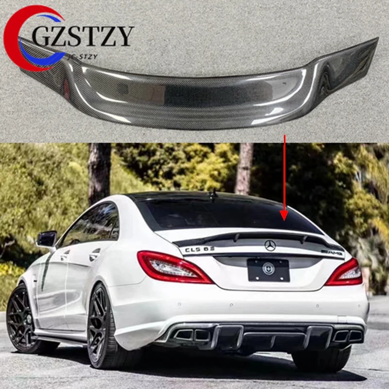 Carbon Fiber / FRP Rear Trunk Spoiler Boot Lip Wing for Mercedes-Benz W218 CLS350 CLS400 CLS500 CLS63  Sedan 2012 - 2017