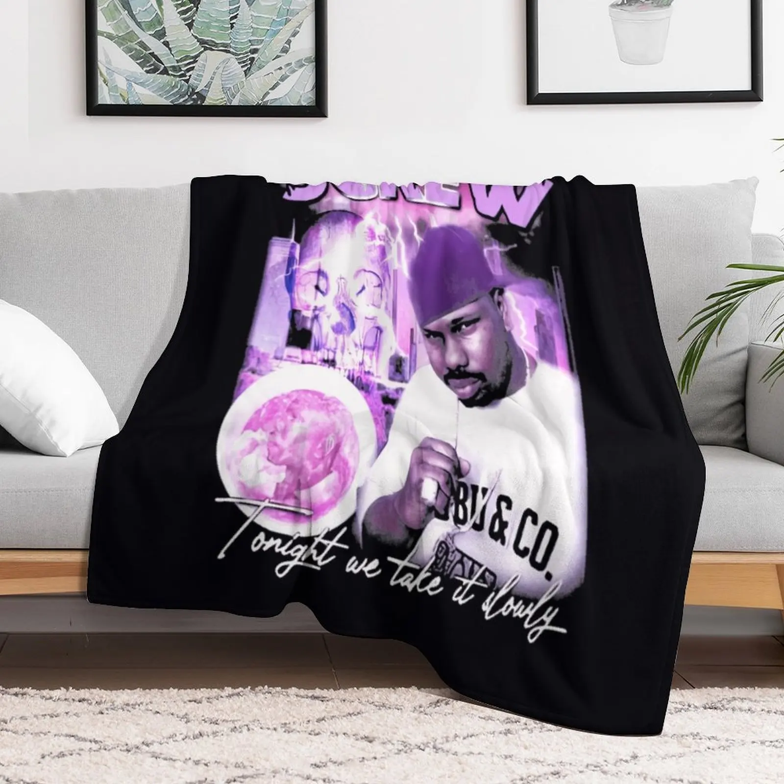 DJ Screw \t Throw Blanket christmas gifts Large Soft Plush Plaid Blankets