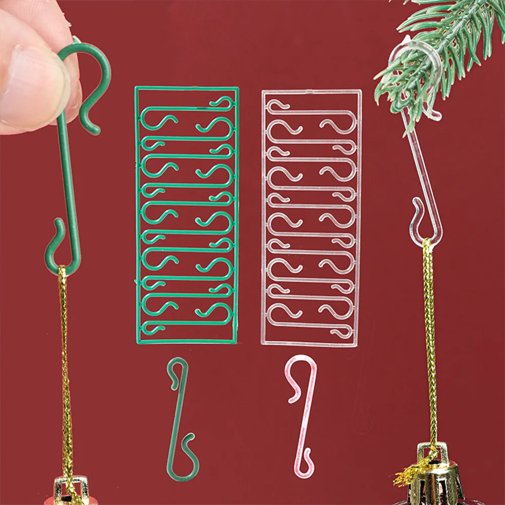 

100pcs Christmas Ball Hooks Hangers for Tree naments Decorations Festive Supplies Xmas Accessories Plastic Material